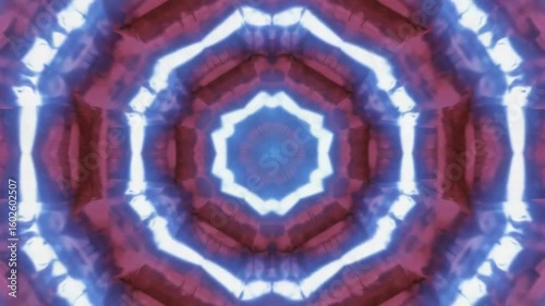 Geometric Mandala with Maroon and Blue Tones