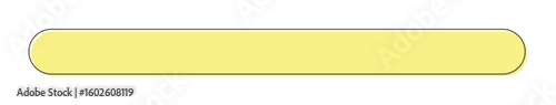 黒線が付いたカプセル型の薄い黄色の楕円形 - シンプルでおしゃれな横長のフレーム･あしらいの素材