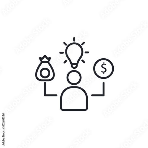 contribution icons isolated on White Background. Flat style design
