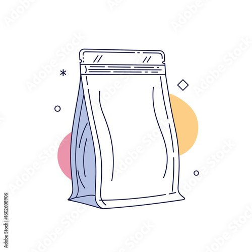 Modern stand up pouch packaging design with zipper closure for retail products