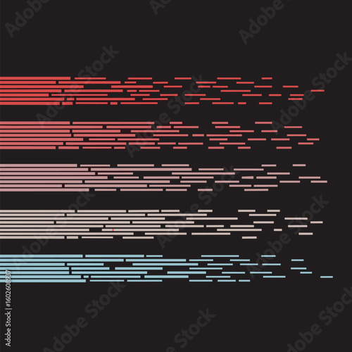 Abstract distorted lines energetic motion visual effect pattern design