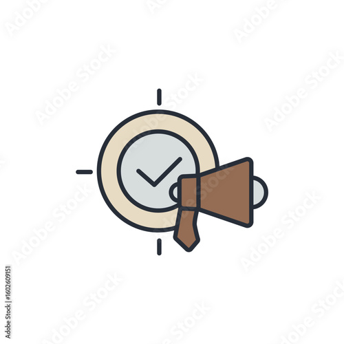 marketing campaign icons isolated on White Background. Flat style design