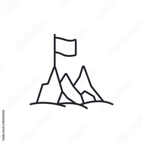 goal icons isolated on White Background. Flat style design