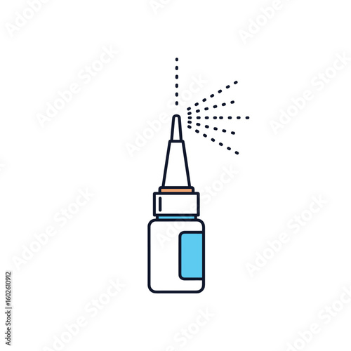 Nasal spray bottle dispensing fine droplets for nasal health and congestion relief