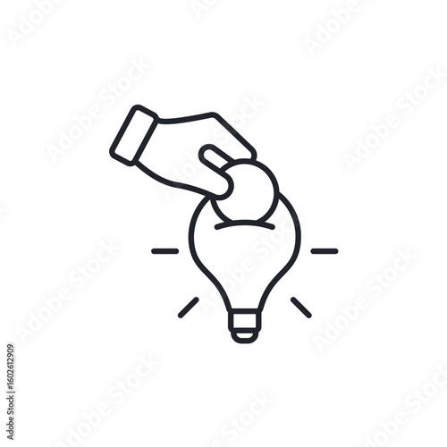 idea donation icons isolated on White Background. Flat style design