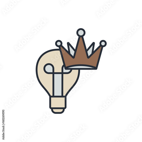 creative icons isolated on White Background. Flat style design
