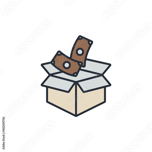 funding icons isolated on White Background. Flat style design