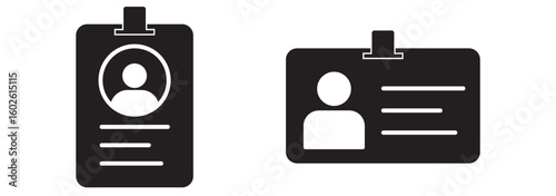 Id Card Icon Set Multiple Style Collection