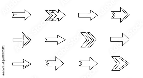 Discover dynamic directional arrows in modern design, perfect for guiding your next project forward.