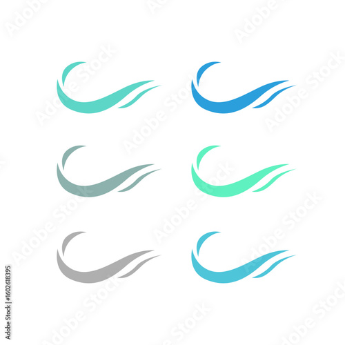 WATER SPLASH SIGN SYMBOL LOGO VECTOR
