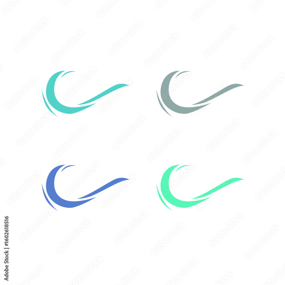 Naklejka premium WATER SPLASH SIGN SYMBOL LOGO VECTOR