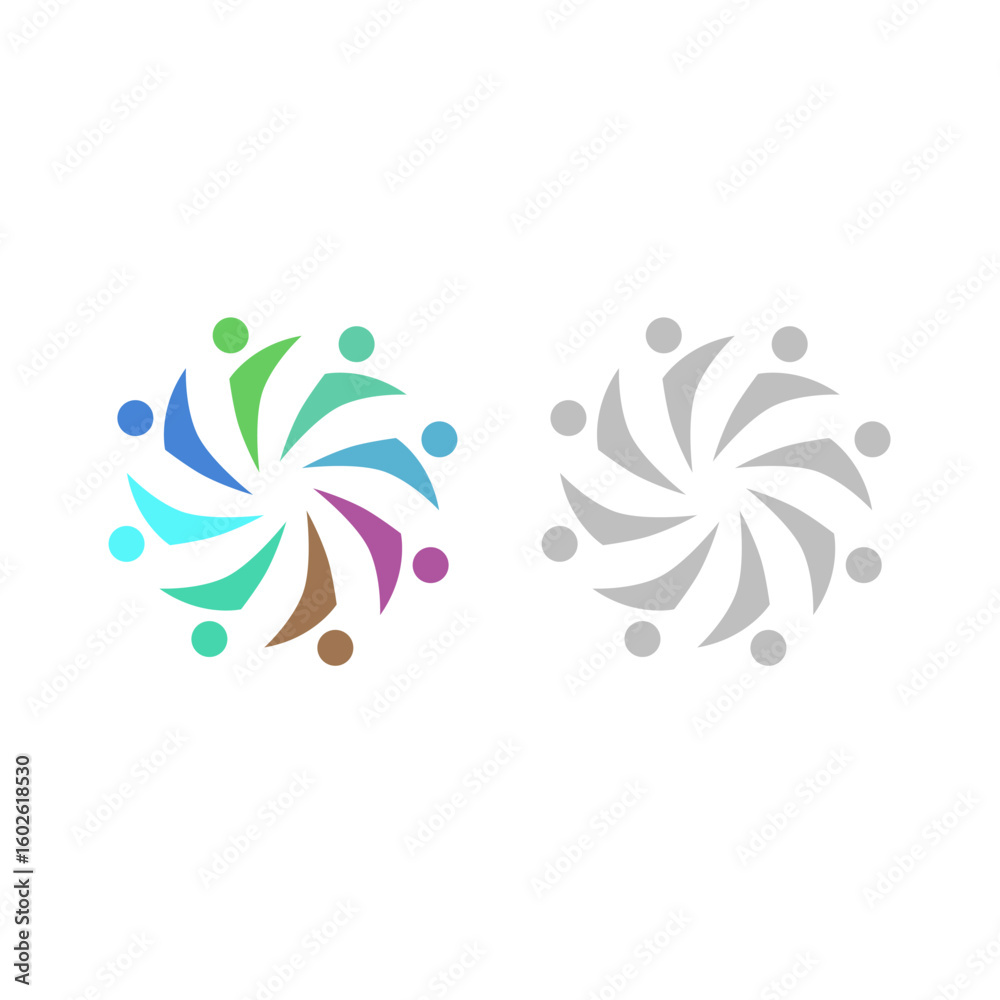 Fototapeta premium PEOPLE CONNECTED UNION TEAM TEAMWORK SIGN SYMBOL LOGO 