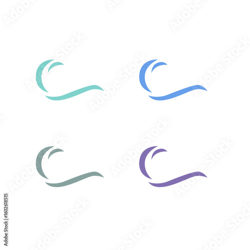 WATER SPLASH SIGN SYMBOL LOGO VECTOR
