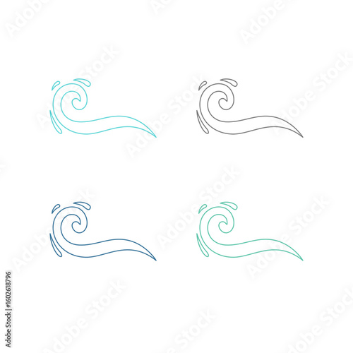 WATER SPLASH SIGN SYMBOL LOGO VECTOR
