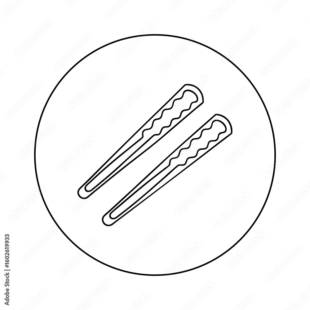 Alligator hair clip outline icon for beauty and styling vector illustration
Alligator hair clip outline icon for beauty and styling vector illustration