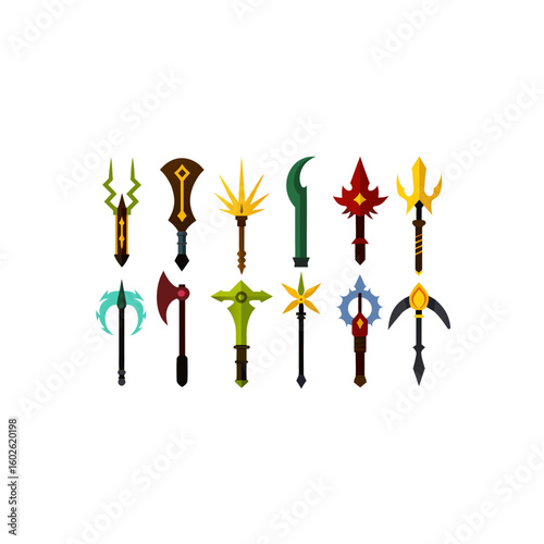  different cursed relic blade icons set on white