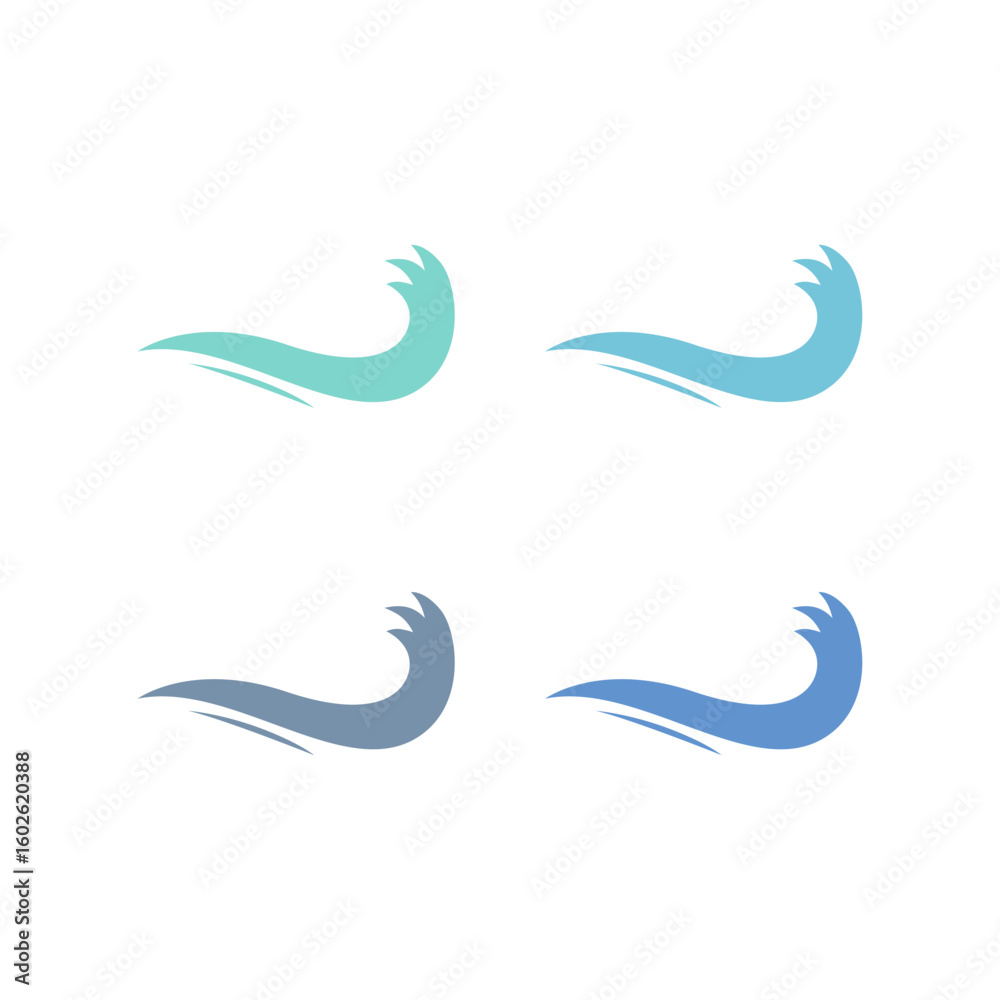 Fototapeta premium Water Splash Sign Symbol Logo Vector 