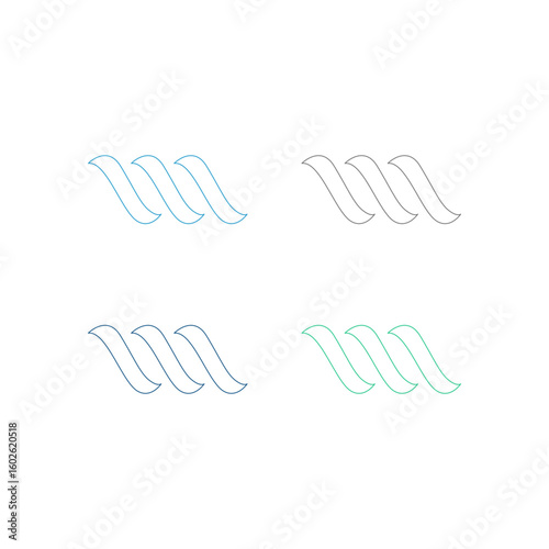 WATER SPLASH SIGN SYMBOL LOGO VECTOR
