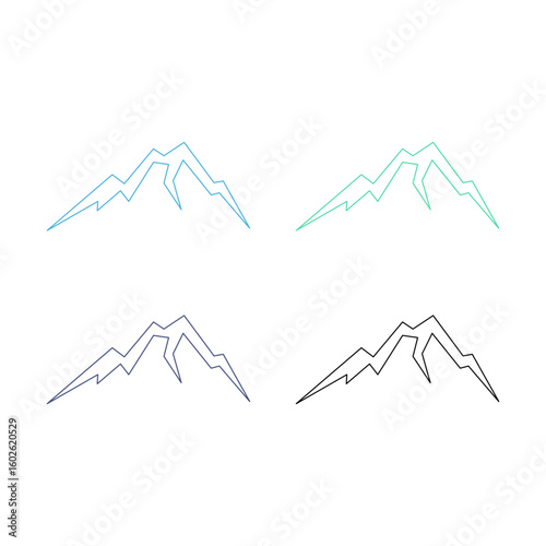 SIMPLE HILLS DESIGN HIMALAYA TRAVEL AGENCY LOGO SIGN SYMBOL VECTOR