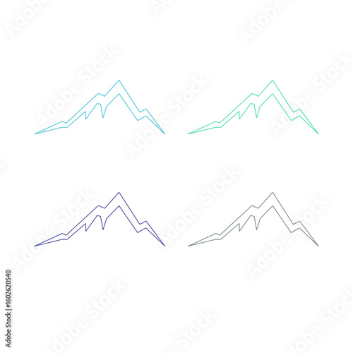 SIMPLE HILLS DESIGN HIMALAYA TRAVEL AGENCY LOGO SIGN SYMBOL VECTOR