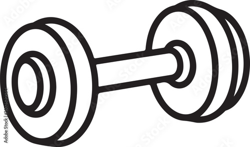 Set of Dumbbells and Weights Vector Illustration for Fitness and Gym Training. Dumbbell silhouette vector