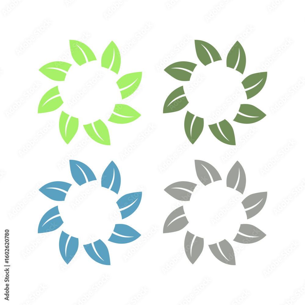Fototapeta premium Eco Bio Leaves Product Sign Symbol Logo Vector 
