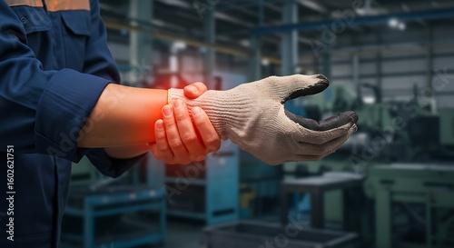 Factory Worker Suffering from Wrist Pain