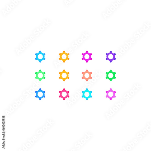 different spectral bone ring icons set 