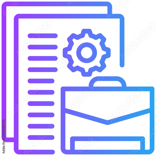 Job description icon for employment, business, website, application, printing, document, poster design, etc