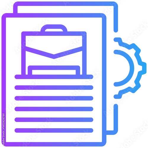 Job description icon for employment, business, website, application, printing, document, poster design, etc