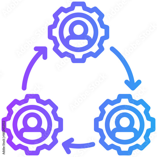 Restructuring icon for management crisis, website, application, printing, document, poster design, etc