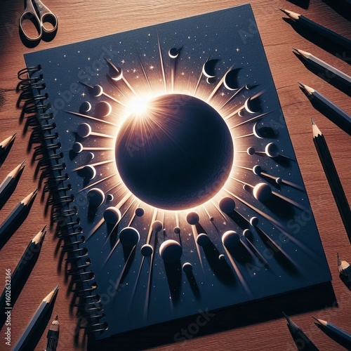 Eclipse Shadow Art Notebook