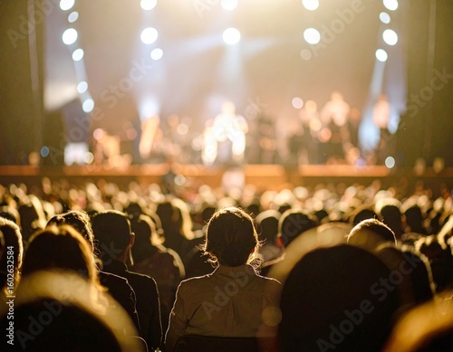 盛り上がるライブ会場　Generated image