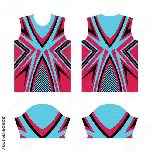 Sublimation jersey design,  crack pattern sports running, cycling, basketball team wear abstract