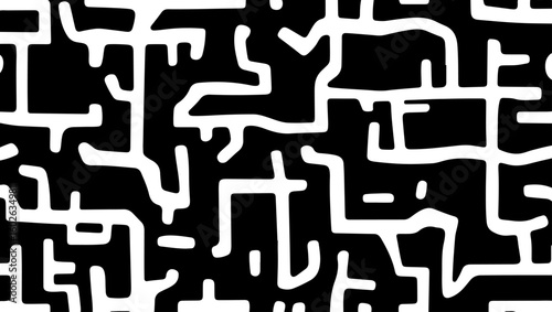 Monochrome Motion: Organic and Geometric Abstract Patterns