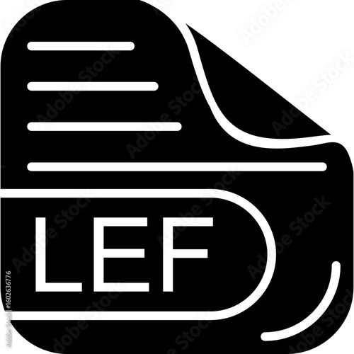 LEF File Solid Icon