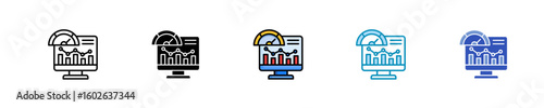 Kpi Dashboard  Icon Set Multiple Style Collection