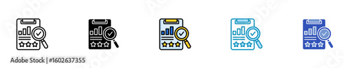 Performance Review  Icon Set Multiple Style Collection