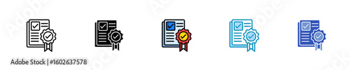 Quality Assurance  Icon Set Multiple Style Collection