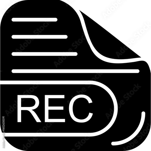 REC File Solid Icon
