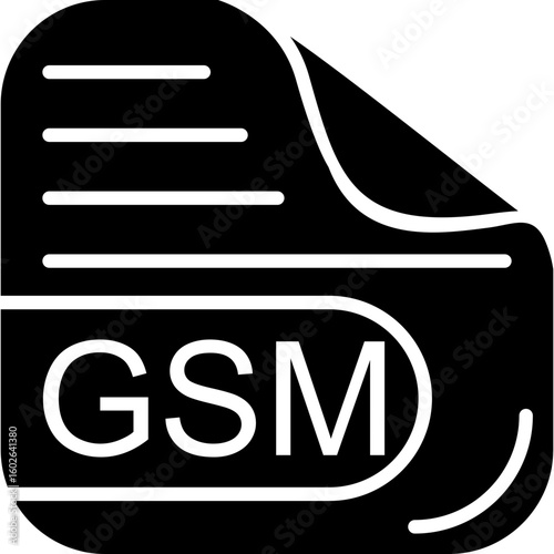 GSM File Solid Icon
