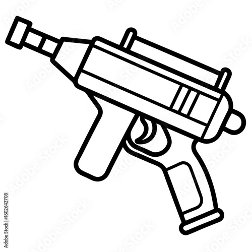 Water Blaster Line Art Icon