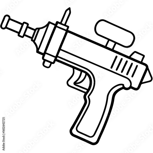 Water Blaster Line Art Icon