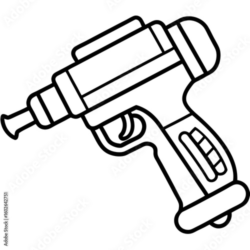 Water Blaster Line Art Icon