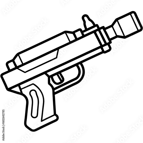 Water Blaster Line Art Icon