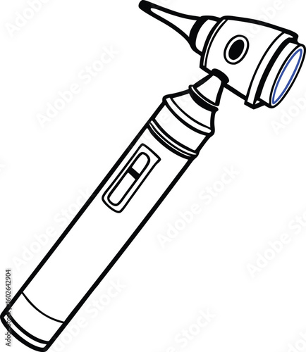 Ophthalmoscope isolated on transparent background .