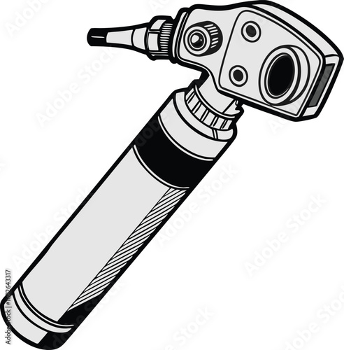Ophthalmoscope isolated on transparent background .