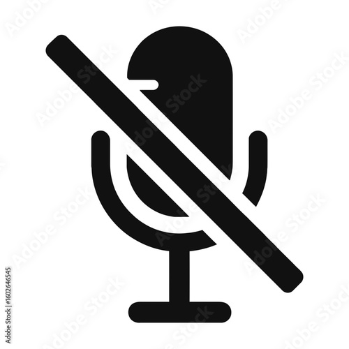 Muted microphone icon indicating audio off or silence mode