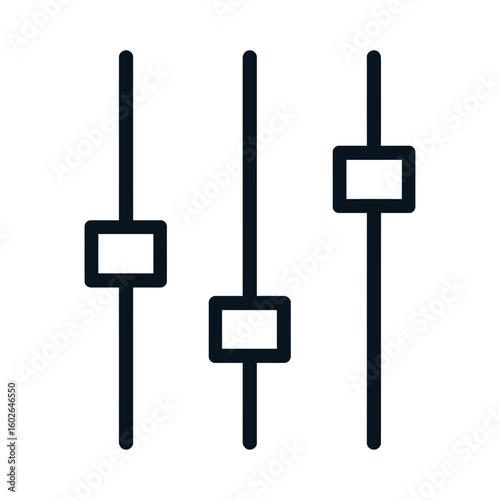 Audio mixer sliders icon representing settings and sound control