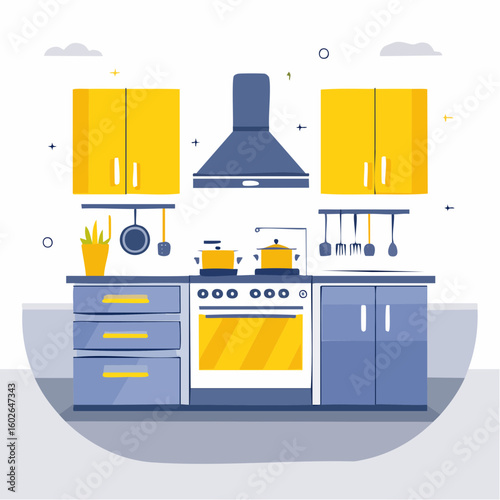 A meticulously designed and inviting kitchen interior, featuring modern appliances and ample storage solutions, sets the stage for culinary artistry. The bright.